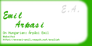 emil arpasi business card