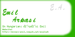 emil arpasi business card
